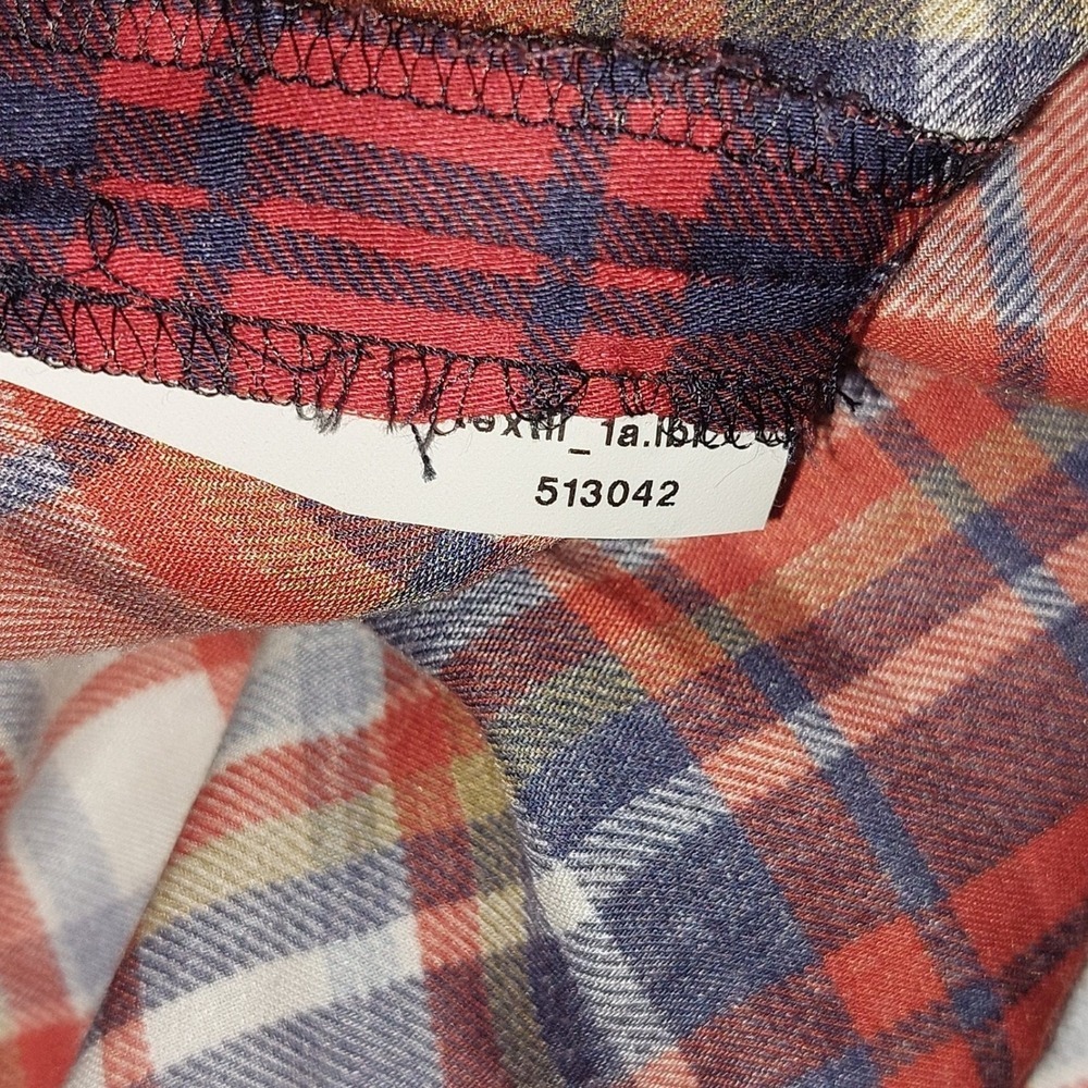 BASLER Women's Soft Red Blue Plaid Long Sleeve Button Up Shirt Comfort EUC - Picture 8 of 8
